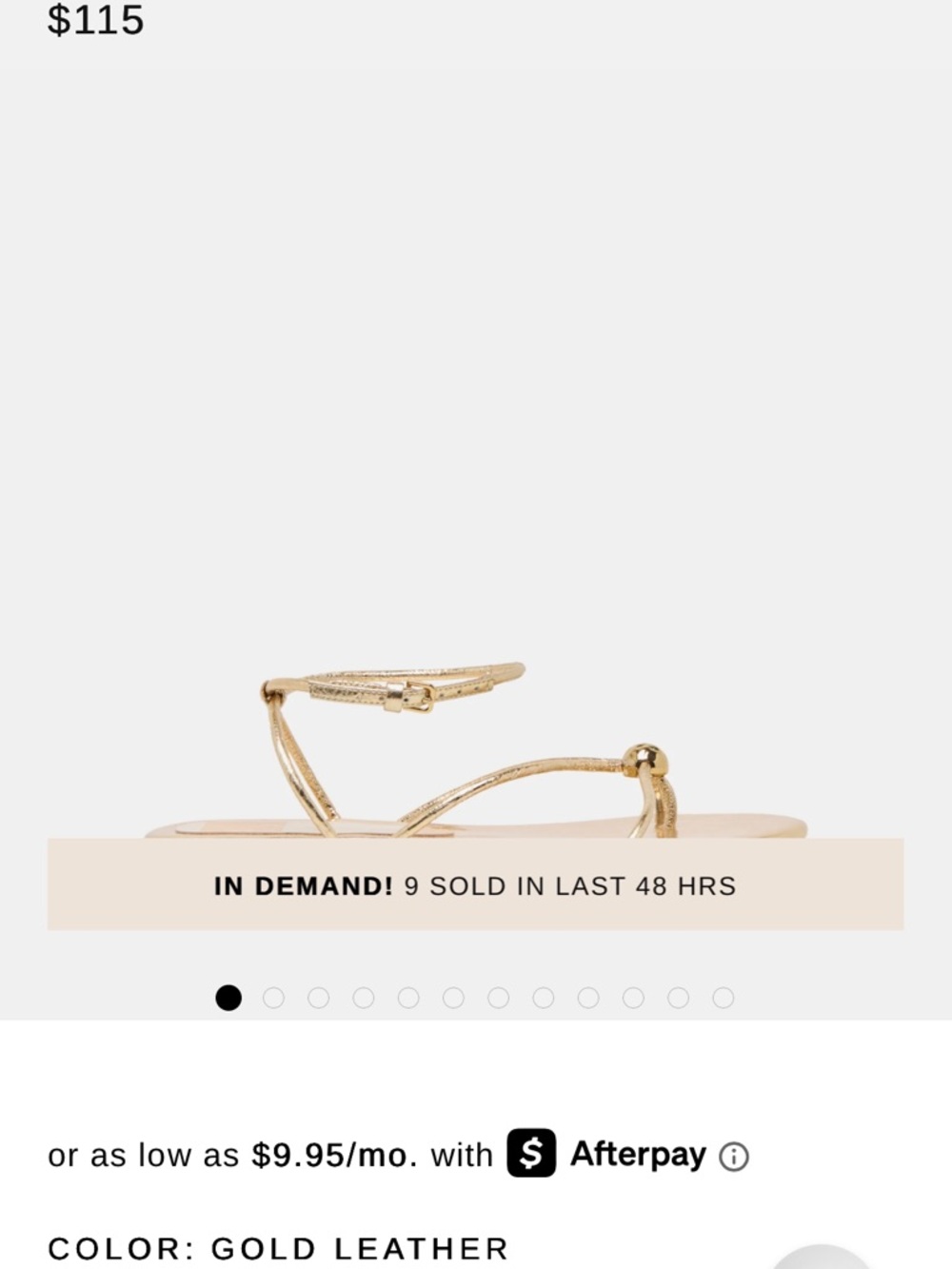 Dolce Vita Kenley Sandals Gold Leather